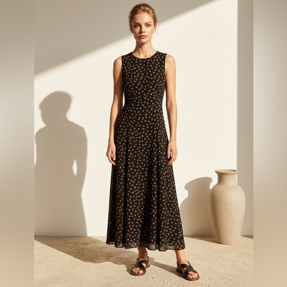 David Warren Vintage Structured Sleeveless Dress